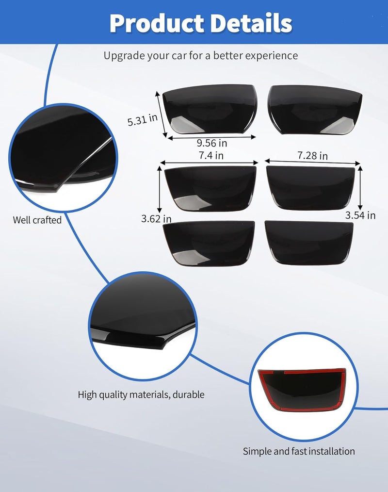 DSWSQ Smoked Black Tail Light Lamp Cover Guard Trim Decoration Compatible with Chevrolet Chevy Camaro 2010-2013 Exterior Accessories - Image 5